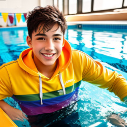 Swimming in clothes is popular in our team