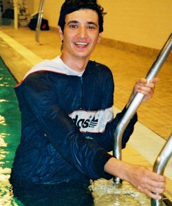 pool anorak red yellow students